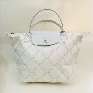 Limited Edition LONGCHAMP White Iridescent Vinyl Tote